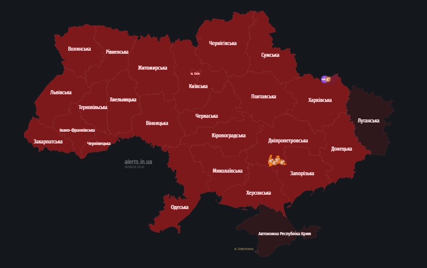 Третий раз за день. В Украине объявили масштабную тревогу из-за взлета МиГ-31