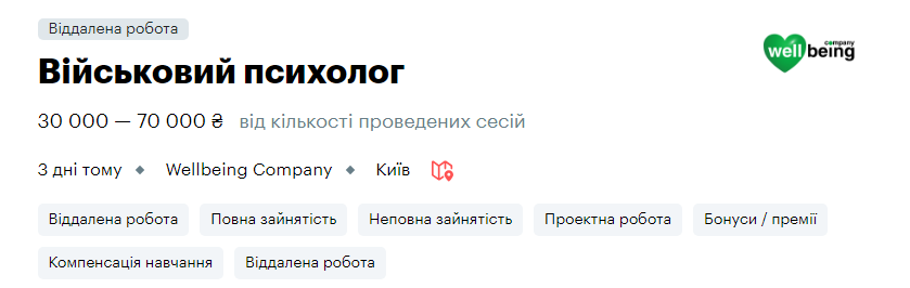 Найкращі вакансії для психологів із зарплатами понад 60 тисяч