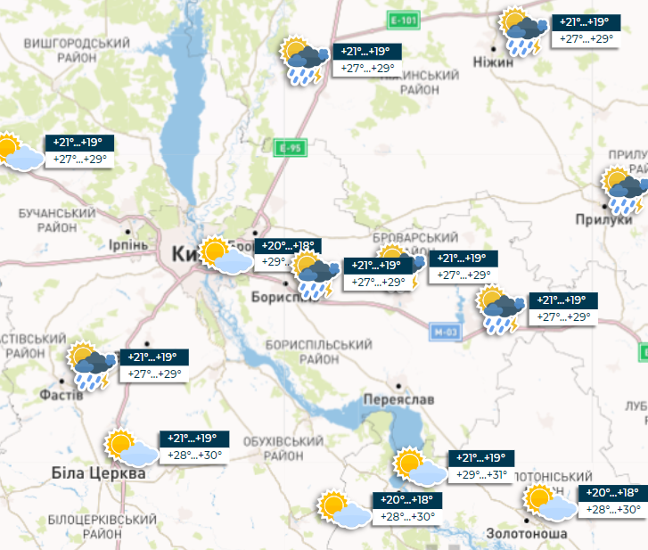 Жара до +32 градусов, но местами дожди: прогноз погоды на завтра