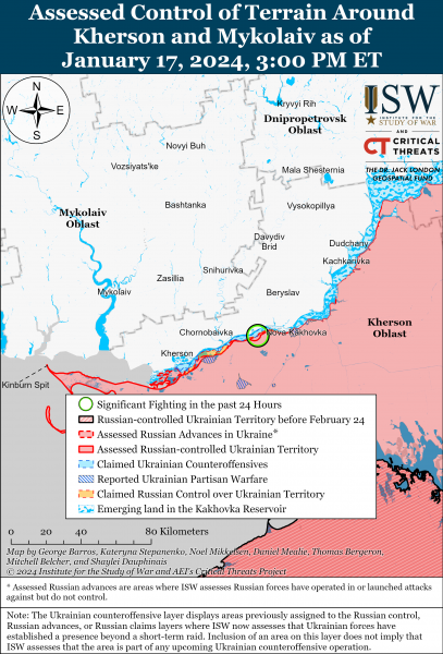 Украинские беспилотники усложняют логистику российских войск: карты боев ISW