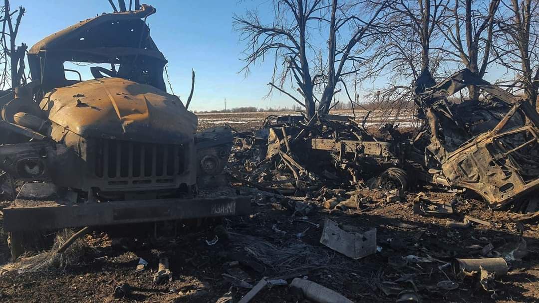 Под Тростянцом ВСУ разбили большую колонну российских войск