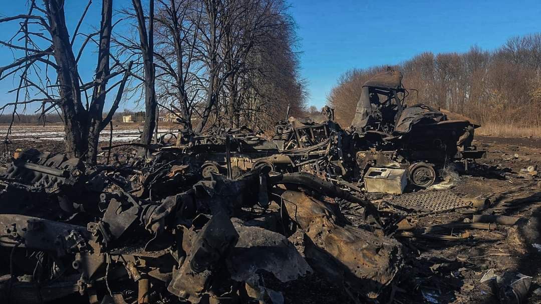 Под Тростянцом ВСУ разбили большую колонну российских войск