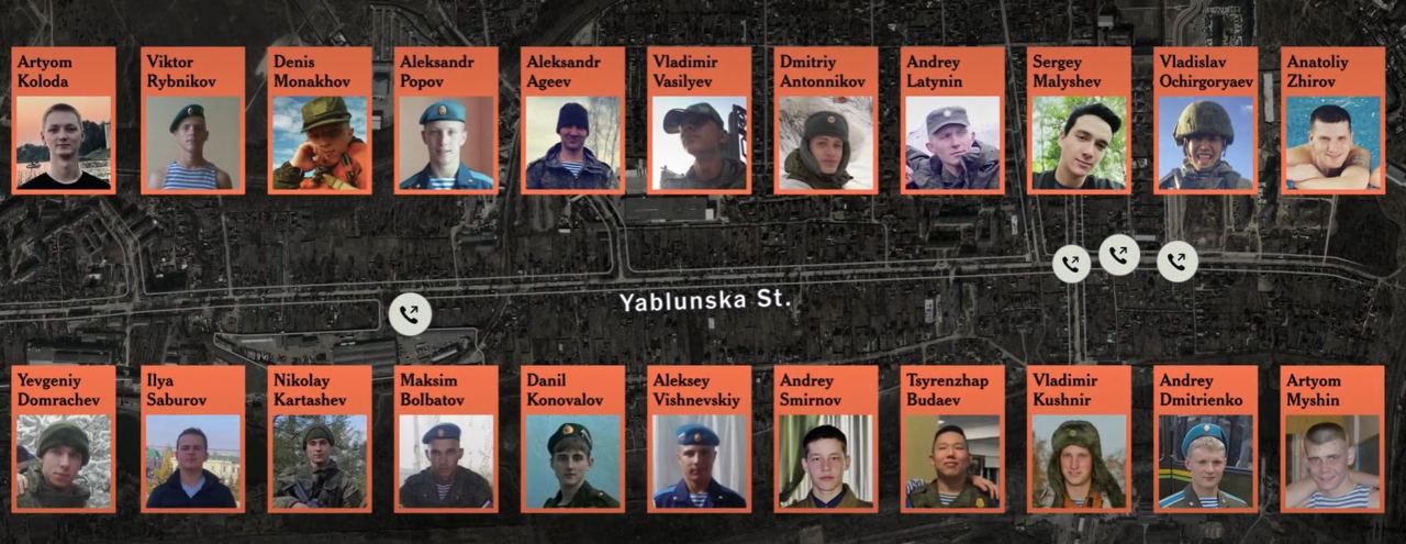 В общей сложности журналисты идентифицировали 22 оккупантов из 234-го десантно-штурмового полка. Также удалось идентифицировать тела 36 жертв россиян по улице Яблонской в Буче.