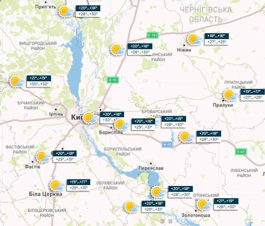 Жара до +32, но в некоторых областях небольшие дожди: прогноз погоды на завтра