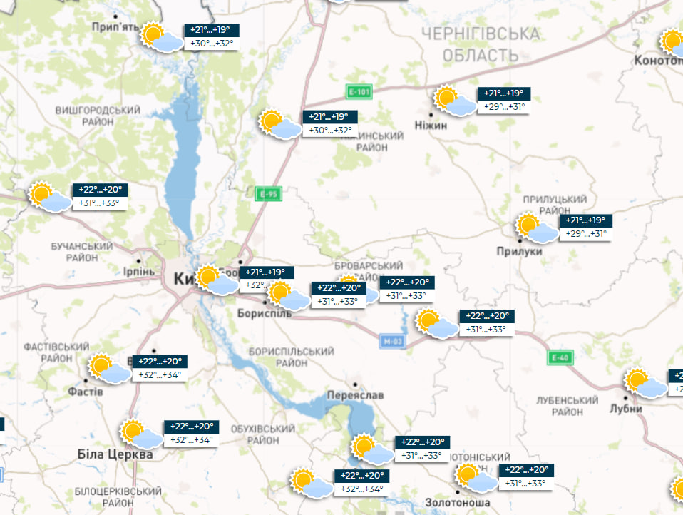 Жара до +35, но в некоторых областях дожди: прогноз погоды на сегодня