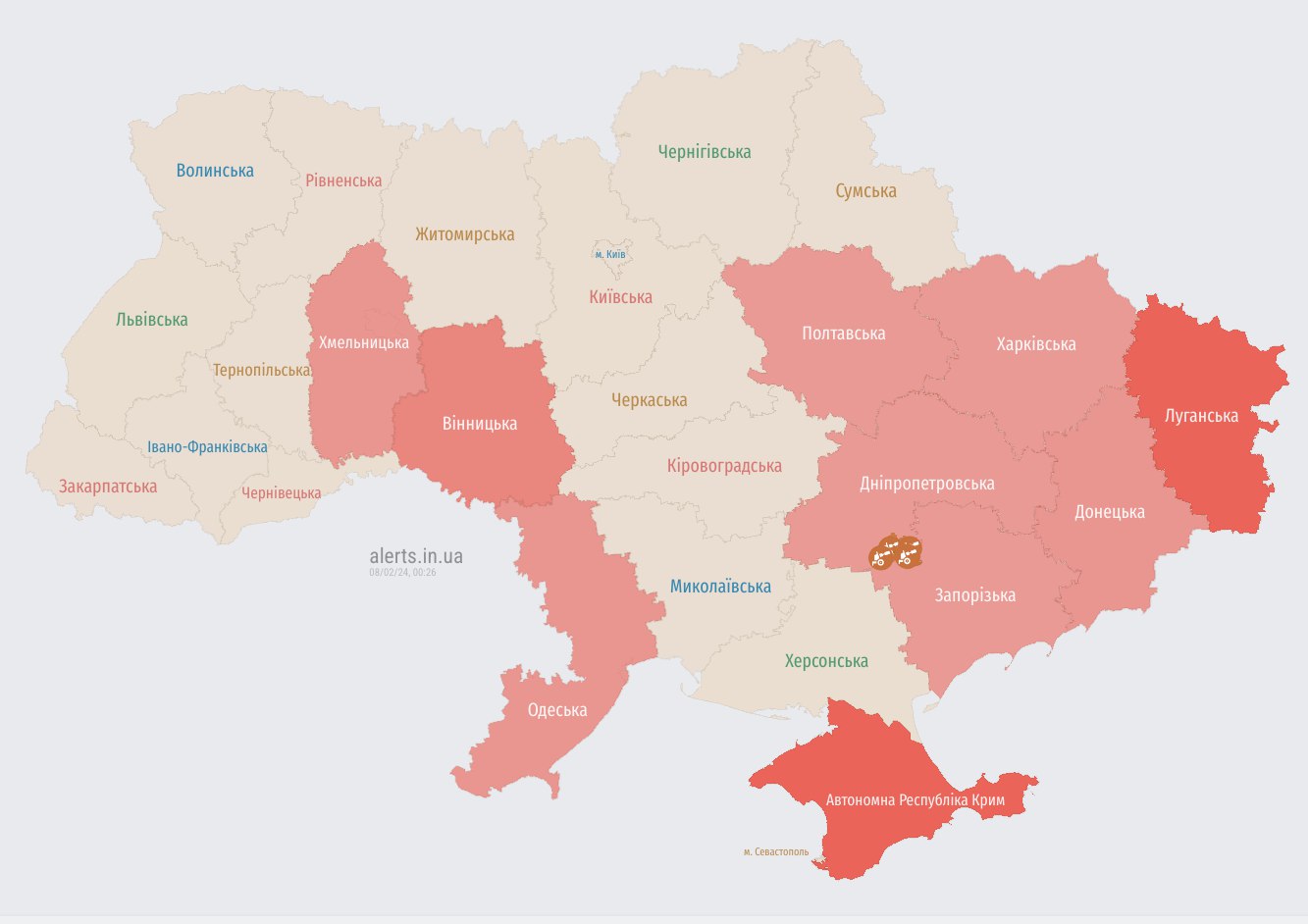 В Одессе работает ПВО из-за российской атаки 