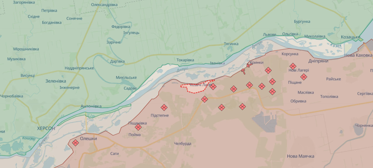 ВСУ установили флаг в Казачьих Лагерях на левом берегу Херсонской области (видео)