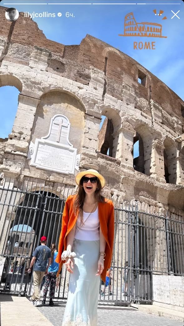 Звезда Эмили в Париже "покорила" Рим в нежном образе (фото)