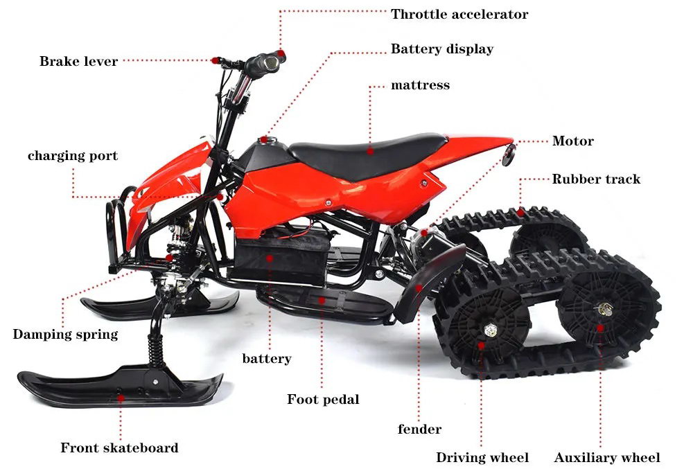 На Alibaba продають повністю електричні снігоходи за ціною всього 499 доларів