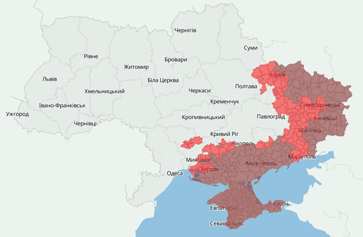 Еще 4 громады: Обновлен перечень территорий в зоне боевых действий и в оккупации