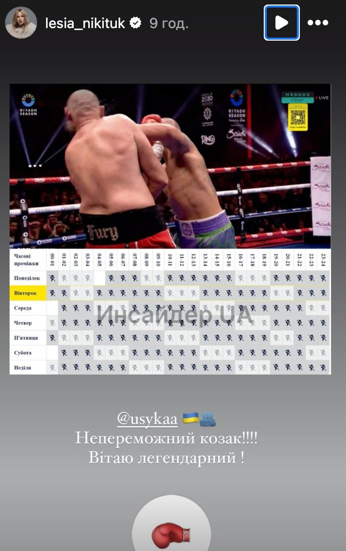 Данилко, Пивоваров та інші зірки вітають Усика з яскравою перемогою над Ф'юрі: "Сльози гордості"