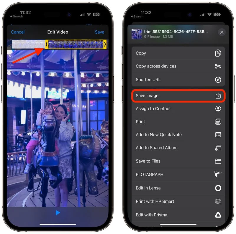 Ці прості дії допоможуть вам перетворити відео в GIF-анімацію на iPhone та iPad