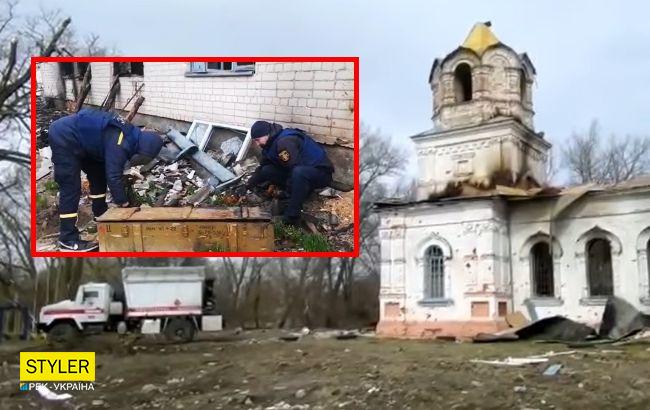 Под Черниговом в церкви нашли боеприпасы и тела мирных жителей (видео)