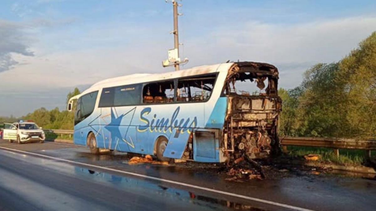 Пожар в автобусе на трассе Киев-Чоп произошел 16 мая - новости Украины |  РБК-Україна