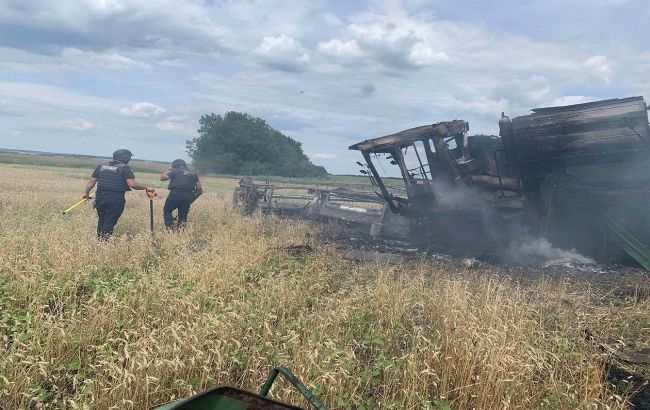 У Харківській області на міні підірвався комбайн