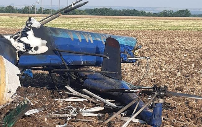 Крушение вертолета под Николаевом: появилось видео с места катастрофы