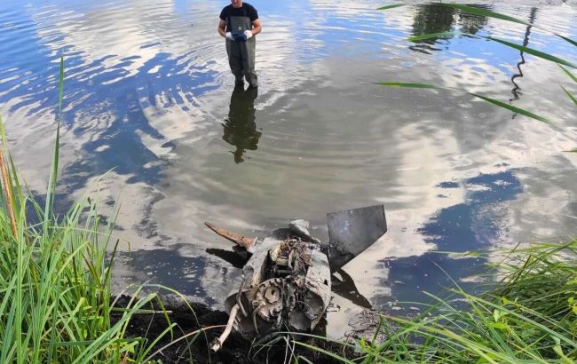 У Києві в одному зі ставків виявили залишки ракети Х-101