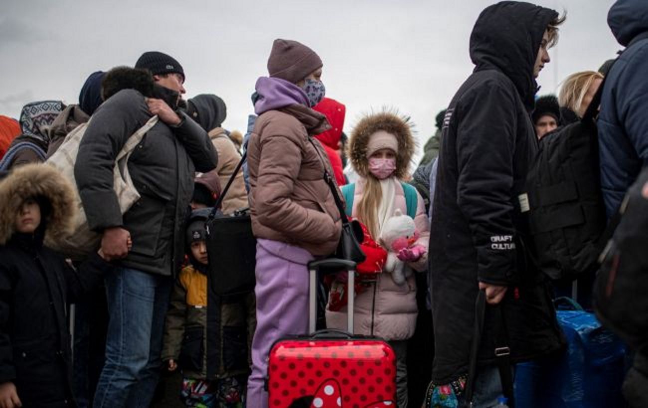 Фото беженцев с украины