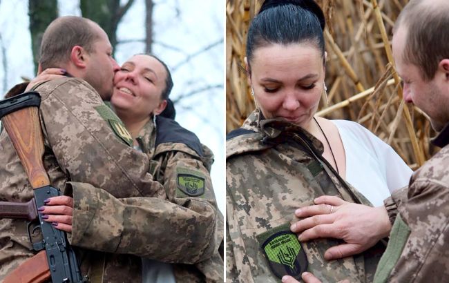 Наречена подолала 700 км, аби вийти заміж просто на передовій: чуттєві фото