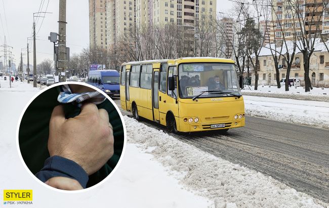 В Киеве маршрутчик устроил жесткую драку с пассажиром (видео)