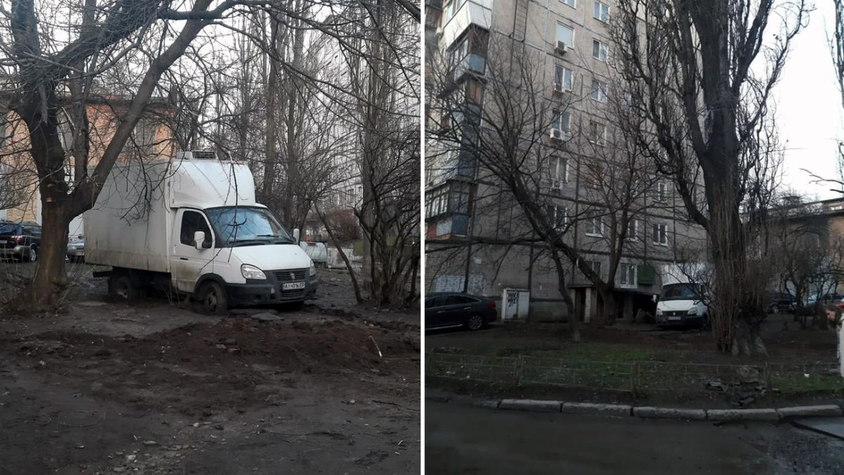 Автомобиль героя парковки в Киеве застрял в болоте - фото | Стайлер