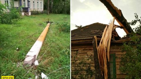 Uragan Pid Chernigovom Stihiya Pozrivala Dahi Z Budinkiv Stajler