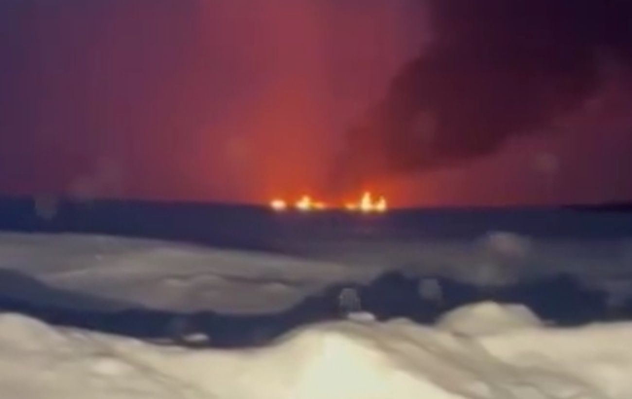 A fire in Russia occurred on an underwater oil pipeline