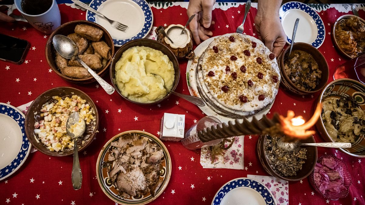 Блюда традиционного русского стола на Рождество