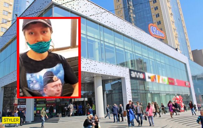 В Киеве женщина пришла в супермаркет в футболке с Путиным: завязалась потасовка (видео)
