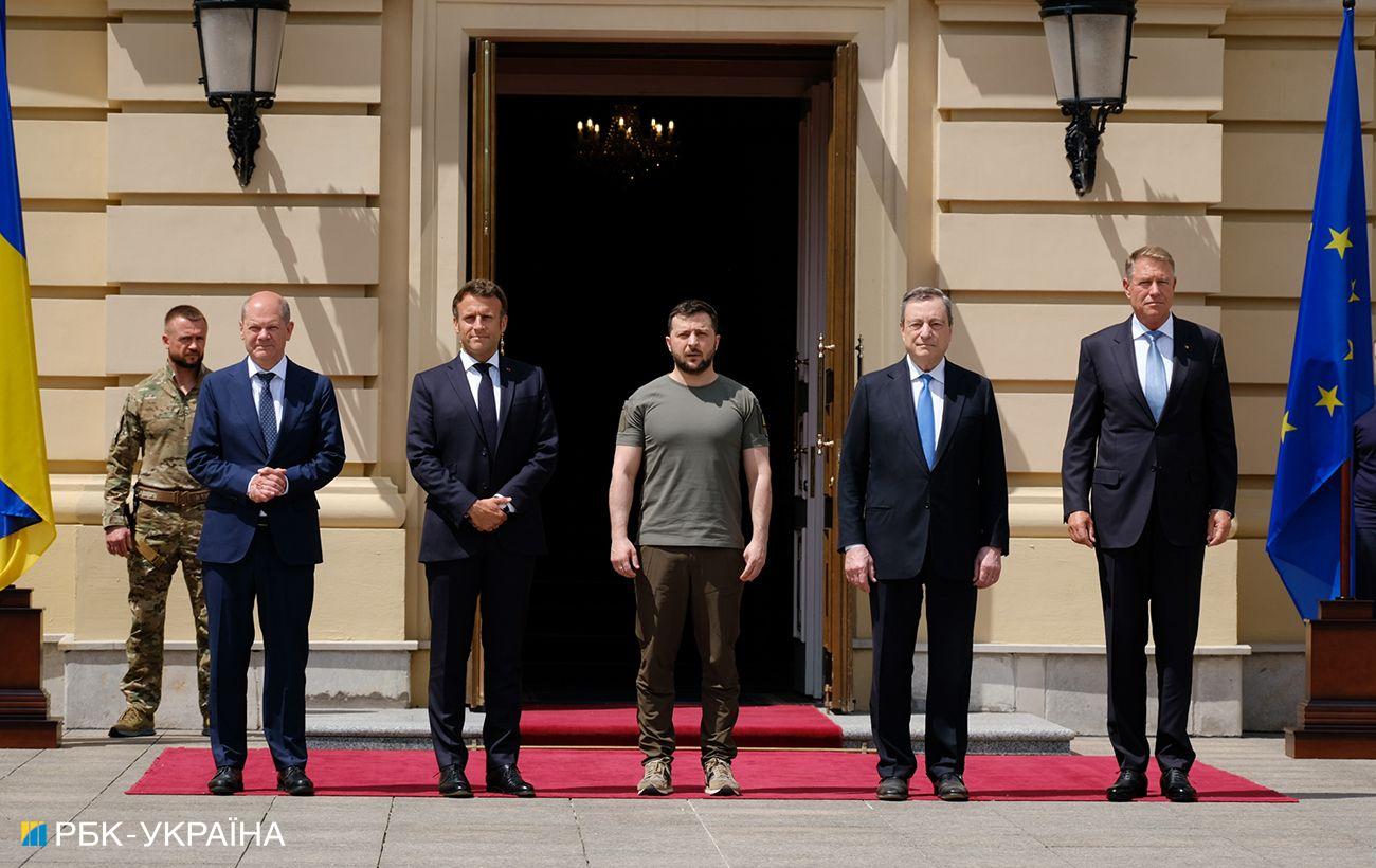 Talks with Putin were asked to resume Zelensky during the visit of Scholz, Macron and Draghi