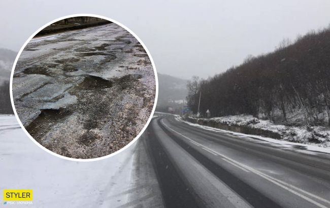 В Украине развалилась международная трасса Киев - Чоп: водителей просят не ехать