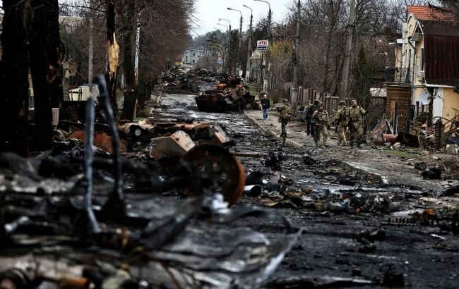 На видео с дрона попал момент расстрела мирных жителей в Буче