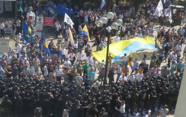 Штурм Рады: милиция задержала одного митингующего