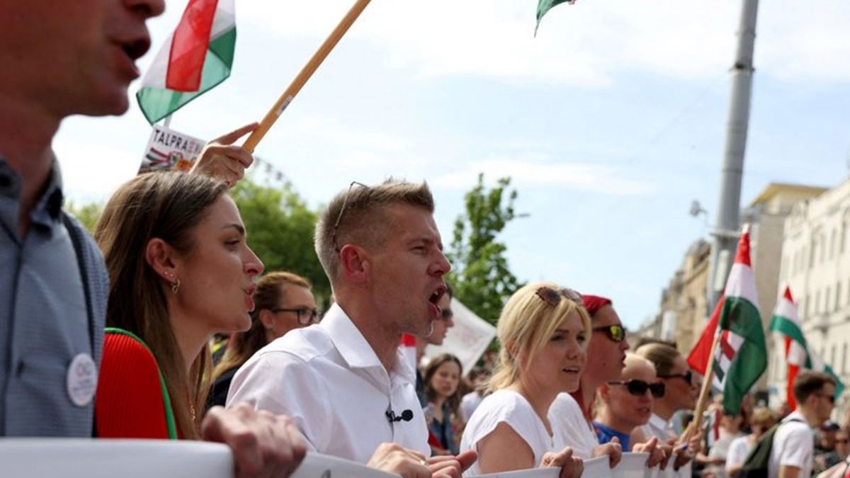 Протест в Венгрии против правительства Орбана прошел в Будапеште - видео |  РБК Украина