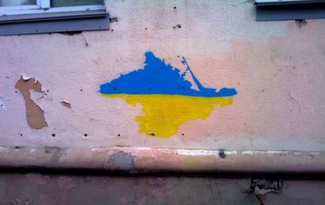 "Крим – не ваш": російський Омськ розмалювали графіті з українською символікою