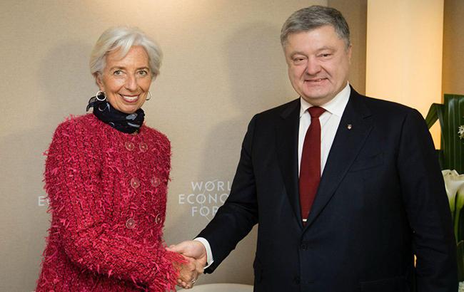 Фото: Петр Порошенко и Кристин Лагард (president.gov.ua)