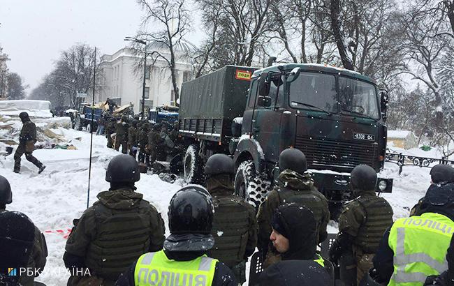 Розгін наметового містечка під ВР: кількість затриманих зросла до 101