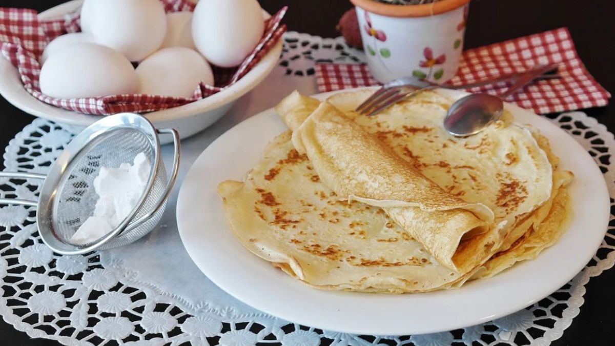 Тонкие блины на молоке и воде