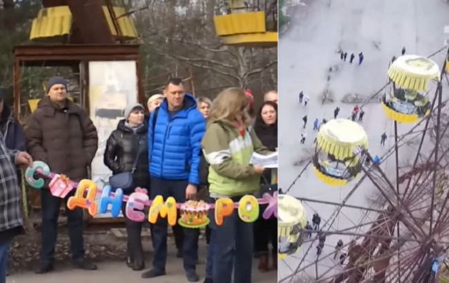 В Припять вернулись бывшие жители с подарками: городу-призраку "стукнуло" 50 лет (видео)
