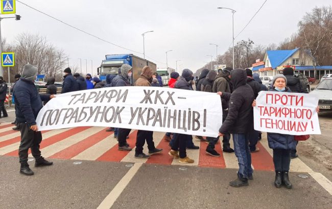 В Полтаві протестують через тарифи на газ. Рух трасою Київ-Харків перекрито