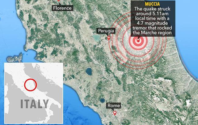 В Италии произошло землетрясение магнитудой 4,7